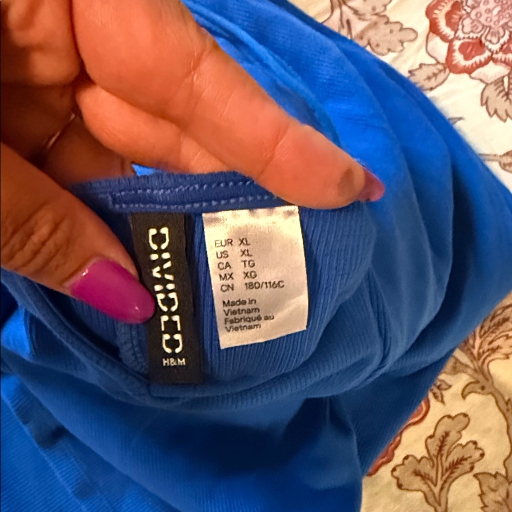 Divided Blue Mini Dress - Picture 3 of 3